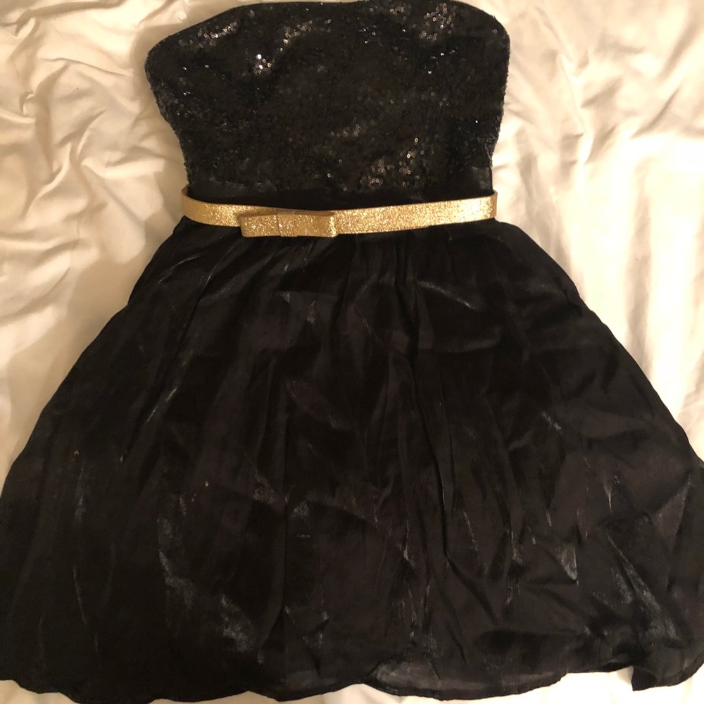 Glittered black dress